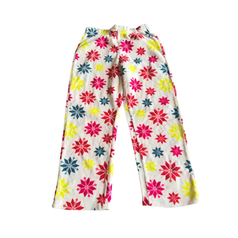 DIP Girls Floral Fleece Pajama Bottoms - Cozy & Stylish Size Medium (8/10)